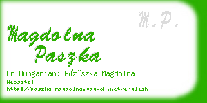 magdolna paszka business card